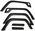 Jeep Wrangler TJ 6-Piece Fender Flare Kit (1997-2006)