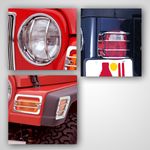 Jeep Wrangler TJ 6 Piece Stainless Steel Euro Light Guard Set (1997-2006)