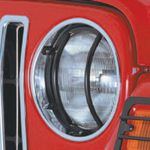 Jeep Wrangler & Unlimited Black Euro Style Headlight Guard-Pair (1997-2006)