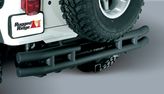 Jeep Wrangler & Unlimited Black Rear Tube Bumper w/Hitch (1987-2006)