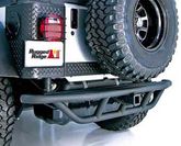 Jeep Wrangler & Unlimited Black Textured Rear Bumper With Hitch (1987-2006)