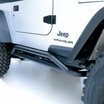 Jeep Wrangler & Unlimited Black Textured RRC Rocker Guards-Pair (1987-2006)