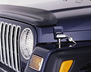 Jeep Wrangler & Unlimited Chrome Locking Hood Catch Kit (1997-2006)