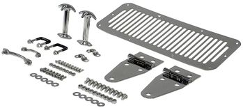 Jeep Wrangler/unlimited & CJ Stainless Steel Complete Hood Kit (1978-2006)