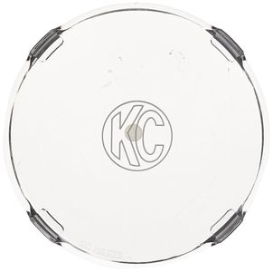 KC Hilites 6" Round Clear Acrylic Light Shields (Pair)