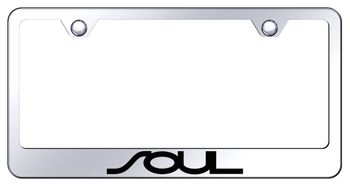 Kia Soul Laser Etched Stainless Steel License Plate Frame