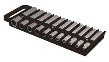 Black Large Magnetic 1/2" 22 Piece Socket Tray