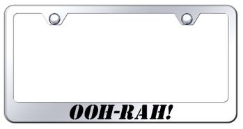 OOH-RAH! Laser Etched Stainless Steel License Plate Frame