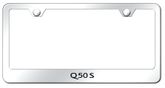 Infiniti Q50S Mirrored Finish Stainless Steel Laser Etched License Frame