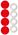 License Plate Fastener Red Reflective Caps (Set of 4)