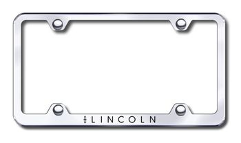 Lincoln Laser Etched Stainless Steel Wide License Plate Frame