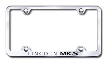 Lincoln MKS Laser Etched Stainless Steel Wide License Plate Frame