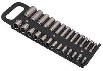 Black Large Magnetic 1/4" 26 Piece Socket Tray