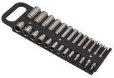Black Large Magnetic 1/4" 26 Piece Socket Tray