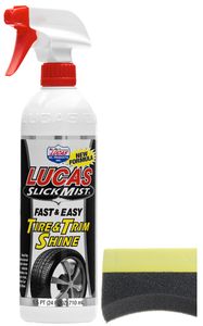 Lucas Slick Mist Tire & Trim Shine (24 oz.) & Applicator Pad Kit