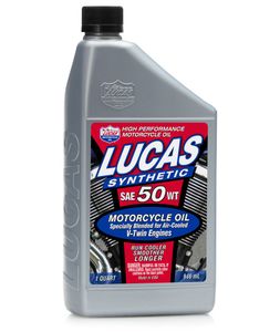 Lucas Synthetic SAE 50W Motorcycle Oil (1 Qt.)