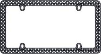 Matte Black/Chrome Defender License Plate Frame