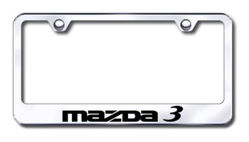 Mazda 3 Laser Etched Stainless Steel License Plate Frame