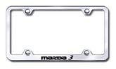 Mazda 3 Laser Etched Stainless Steel Wide License Plate Frame