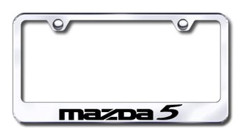 Mazda 5 Laser Etched Stainless Steel License Plate Frame