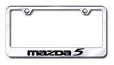 Mazda 5 Laser Etched Stainless Steel License Plate Frame