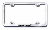 Mazda 6 Laser Etched Stainless Steel Wide License Plate Frame