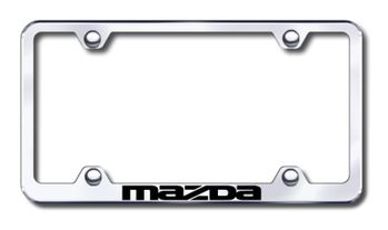 Mazda Laser Etched Stainless Steel Wide License Plate Frame
