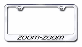 Mazda Zoom Zoom Laser Etched Stainless Steel License Plate Frame