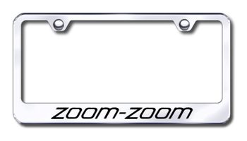 Mazda Zoom Zoom Laser Etched Stainless Steel License Plate Frame