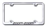 Mazda Zoom-Zoom Laser Etched Stainless Steel Wide License Plate Frame