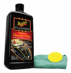 Meguiars Flagship Premium Cleaner & Wax (32 oz.) with Foam Pad & Microfiber Cloth Kit