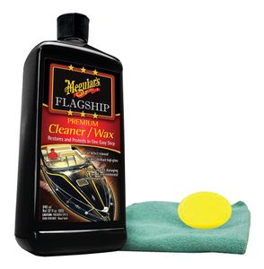 Meguiars Flagship Premium Cleaner & Wax (32 oz.) with Foam Pad & Microfiber Cloth Kit