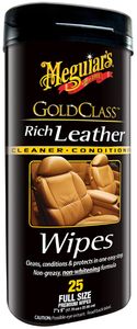 Meguiars Gold Class Rich Leather Wipes (25 ct.)