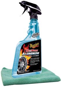 Meguiar's Hot Rims Aluminum Wheel Cleaner (24 oz.) & Microfiber Cloth Kit