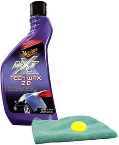 Meguiar's NXT Generation Tech Wax 2.0 Liquid Wax (18 oz), Microfiber Cloth & Foam Pad Kit