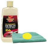 Meguiar's Professional Hi-Tech Yellow Liquid Wax (16 oz.), Foam Pad & Microfiber Cloth Kit