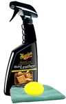 Meguiars Gold Class Rich Leather Spray (16 oz.), Microfiber Cloth & Foam Pad Kit