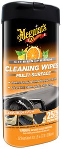 Meguiars Citrus Fresh Multi-Surface Cleaning Wipes (25 Wipes)