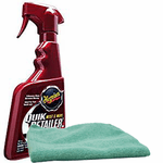Meguiars Quik-Detailer Mist & Wipe (16 oz), Microfiber Cloth Kit