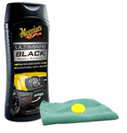 Meguiars Ultimate Black Plastic Restorer, Microfiber Cloth & Foam Pad Kit
