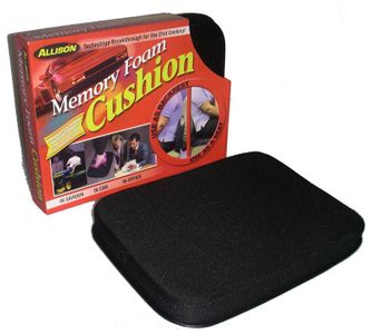 Memory Foam All Purpose Black Seat Cushion