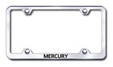 Mercury Laser Etched Stainless Steel Wide License Plate Frame