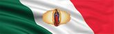 Mexican Lady Guadalupe Flag Rear Window Decal