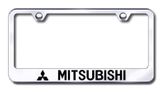 Mitsubishi Laser Etched Stainless Steel License Plate Frame