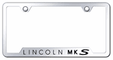 Lincoln MKS Laser Etched Stainless Steel Cut-Out License Plate Frame