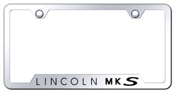 Lincoln MKS Laser Etched Stainless Steel Cut-Out License Plate Frame
