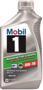 Mobil 1 0W16 Advanced Fuel Economy Synthetic Engine Oil (1 Qt)