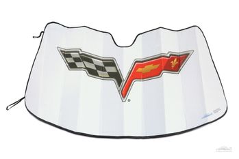 Coverking Sun Shields for C6 Corvette (2005-2013) with C6 Flags