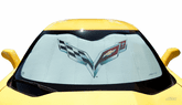 Coverking Sun Shields for C7 Corvette (2014-2021) with C7 Flags