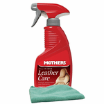 Mothers All-In-One Leather Care (12 oz), Microfiber Cloth Kit